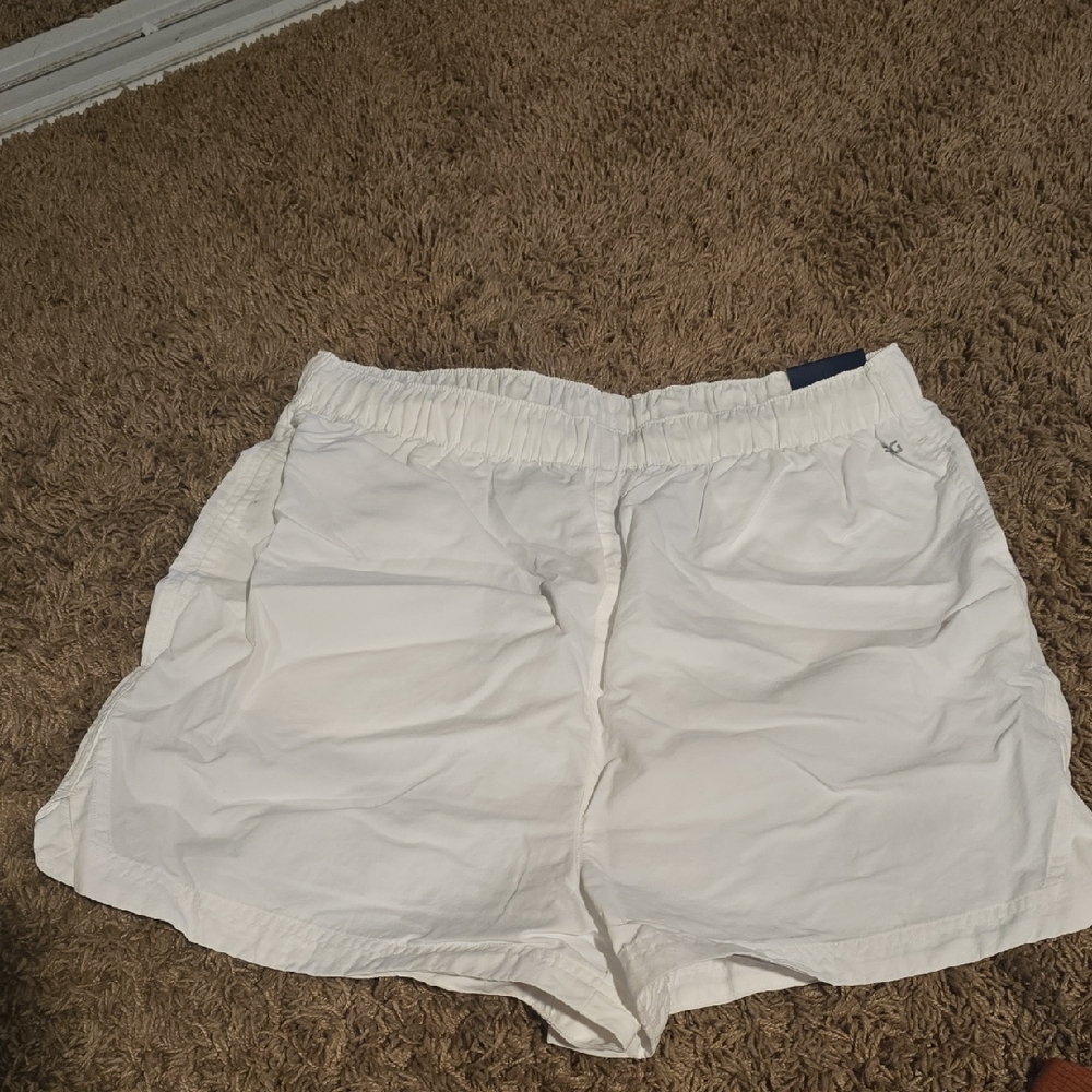 DSG High-Rise White Woven Shorts